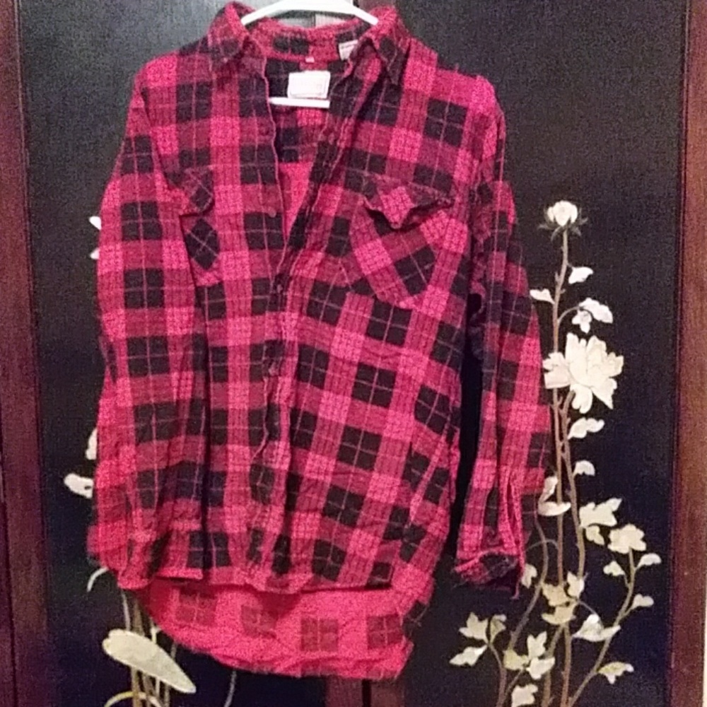 Grunge 1980 Vintage Red Flannel